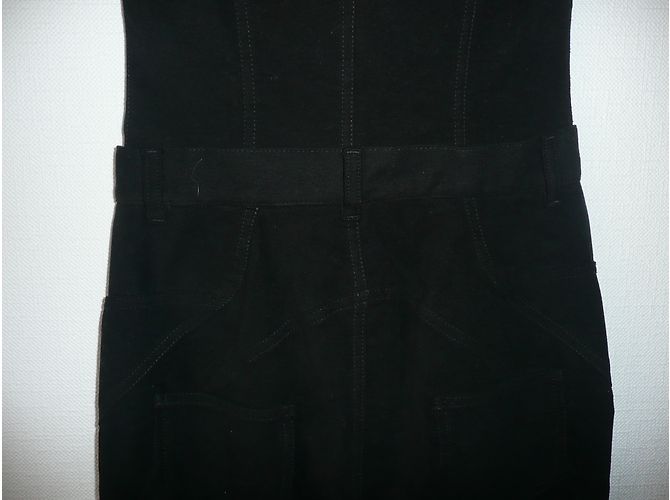 Vestido Alexander McQueen de algodón negro efecto terciopelo - vista 7