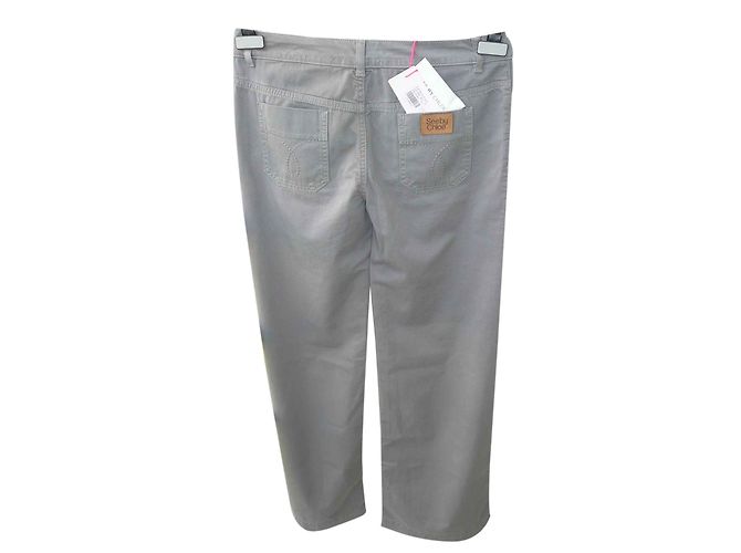 Pantalones acampanados grises de algodón See by Chloé - vista 2