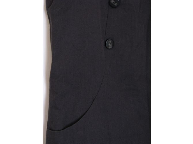 Vestido gris de algodón Comptoir Des Cotonniers Talla 44 - vista 4