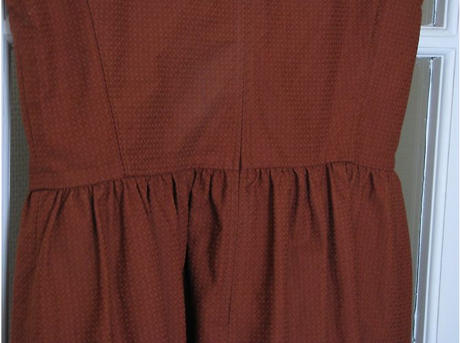 Vanessa Bruno Athe Baumwollkleid Farbe Ziegelstein 42 - Ansicht 5
