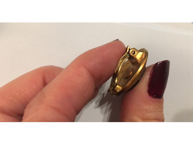 Chanel Brincos Preto Dourado - vista 6