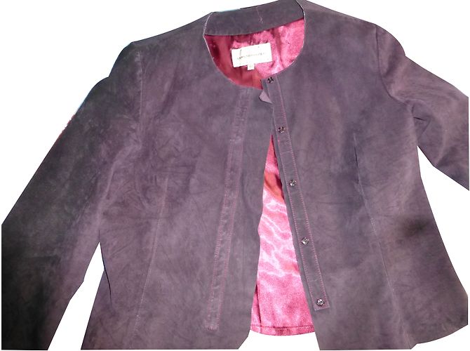 Completo gonna e giacca Armand Ventilo in scamosciato viola Porpora - vista 2