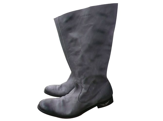 Zadig & Voltaire Lederstiefel Grau 41 - Ansicht 2