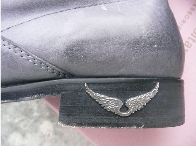 Zadig & Voltaire Lederstiefel Grau 41 - Ansicht 6
