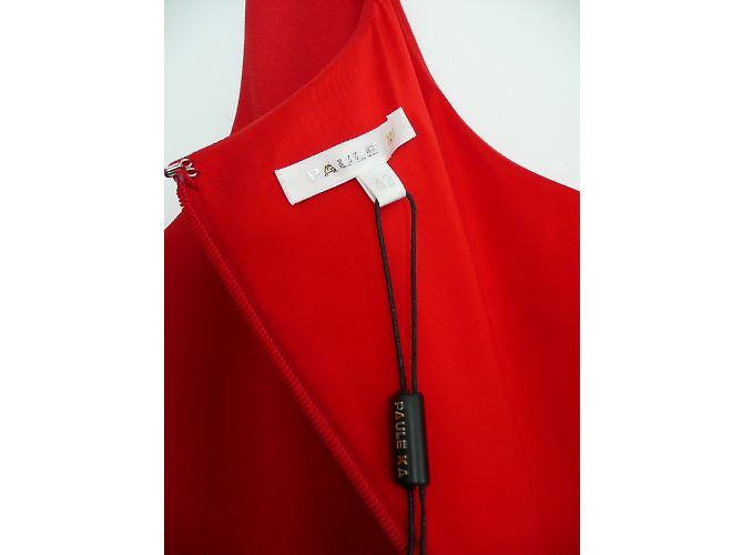 Rotes Triacetat Kleid von Paule Ka Größe 42 - Ansicht 11
