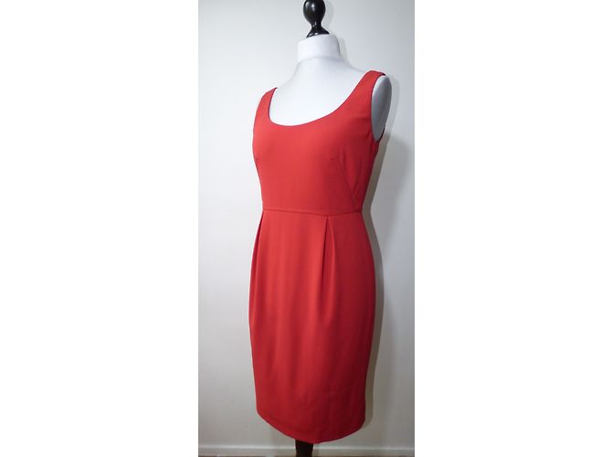 Rotes Triacetat Kleid von Paule Ka Größe 42 - Ansicht 4