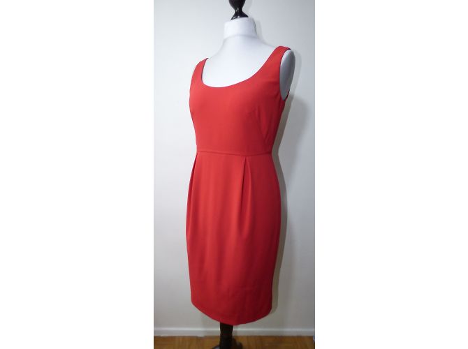 Rotes Triacetat Kleid von Paule Ka Größe 42 - Ansicht 5