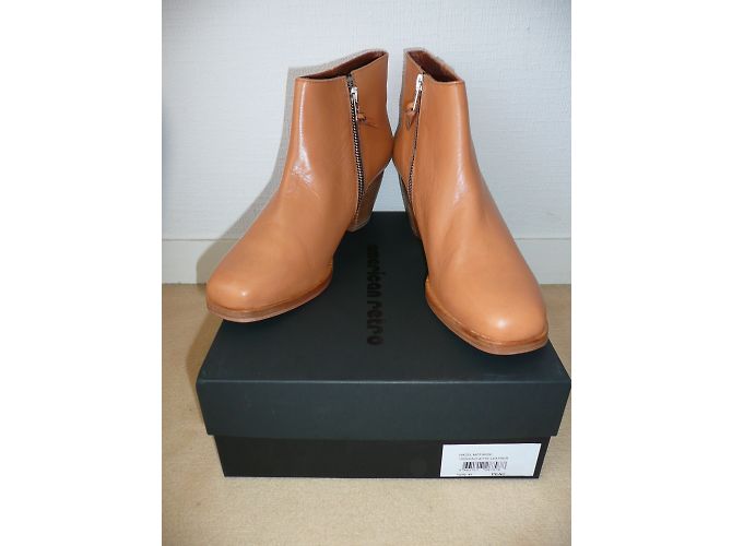American Retro Leder Stiefeletten Caramel Größe 41 Karamell - Ansicht 10