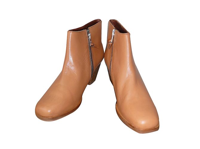 American Retro Leder Stiefeletten Caramel Größe 41 Karamell - Ansicht 2