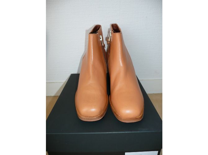 American Retro Leder Stiefeletten Caramel Größe 41 Karamell - Ansicht 3