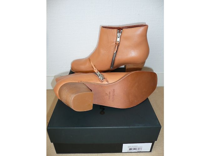 American Retro Leder Stiefeletten Caramel Größe 41 Karamell - Ansicht 8