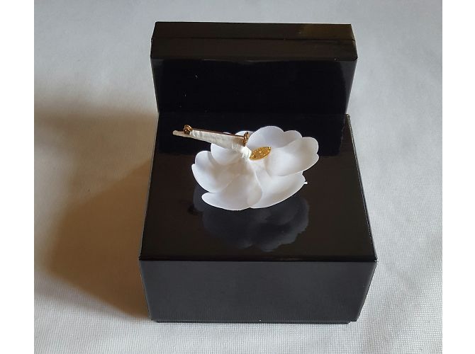 Chanel broche de camelia Blanco - vista 6