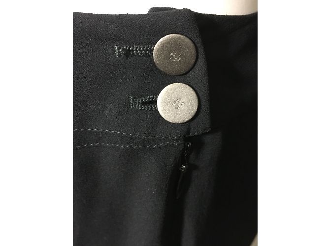 Chanel pantalones de seda Negro - vista 5