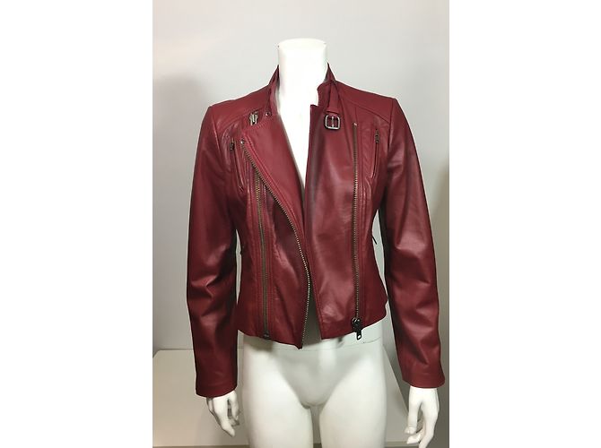 Catherine Malandrino Chaqueta de cuero Roja - vista 10