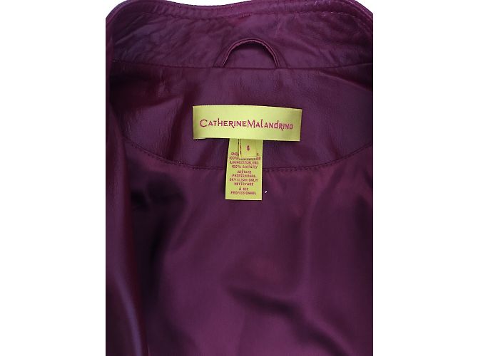 Catherine Malandrino Chaqueta de cuero Roja - vista 11