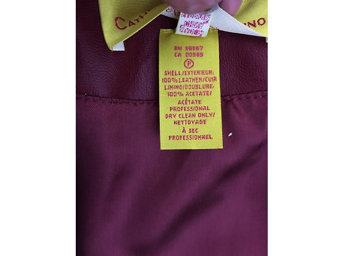 Catherine Malandrino Chaqueta de cuero Roja - vista 12
