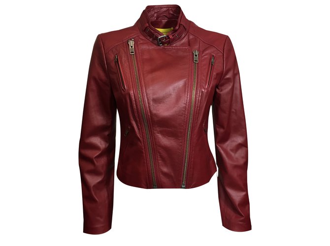 Catherine Malandrino Chaqueta de cuero Roja - vista 2