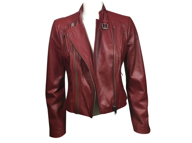 Catherine Malandrino Chaqueta de cuero Roja - vista 4
