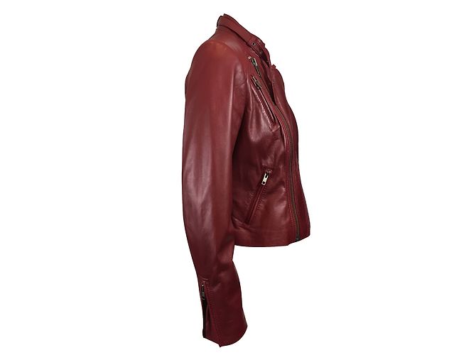 Catherine Malandrino Chaqueta de cuero Roja - vista 6