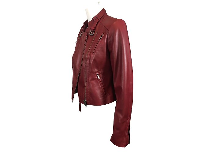 Catherine Malandrino Chaqueta de cuero Roja - vista 8