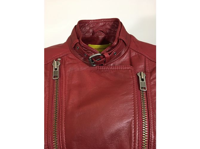 Catherine Malandrino Chaqueta de cuero Roja - vista 9