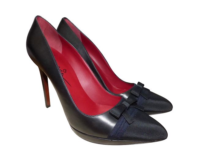 Lanvin Leder Pumps in Schwarz mit Schleife Größe 41 - Ansicht 2