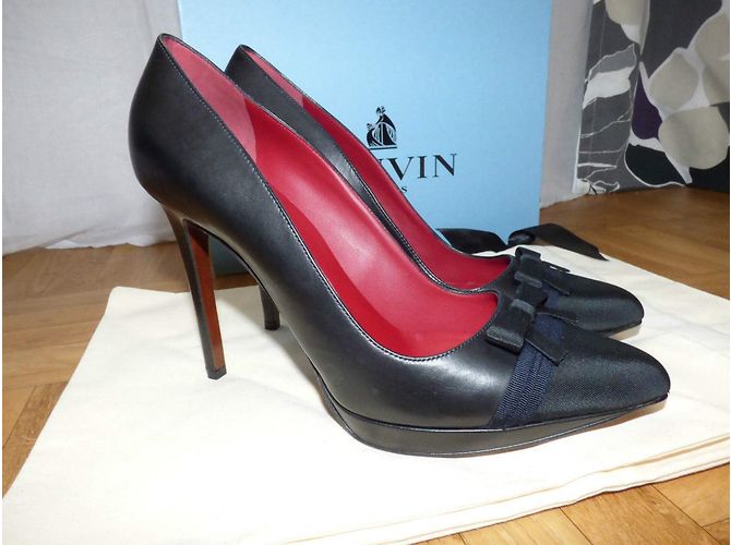 Lanvin Leder Pumps in Schwarz mit Schleife Größe 41 - Ansicht 8