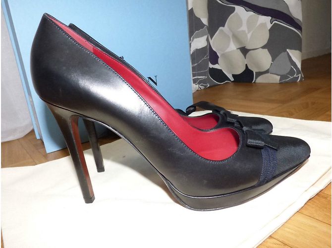 Lanvin Leder Pumps in Schwarz mit Schleife Größe 41 - Ansicht 9