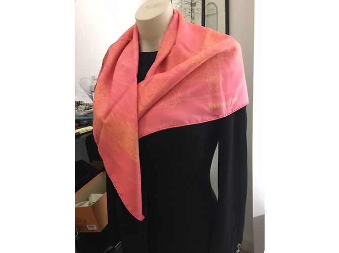 Hermès Silk scarf Pink - view 13