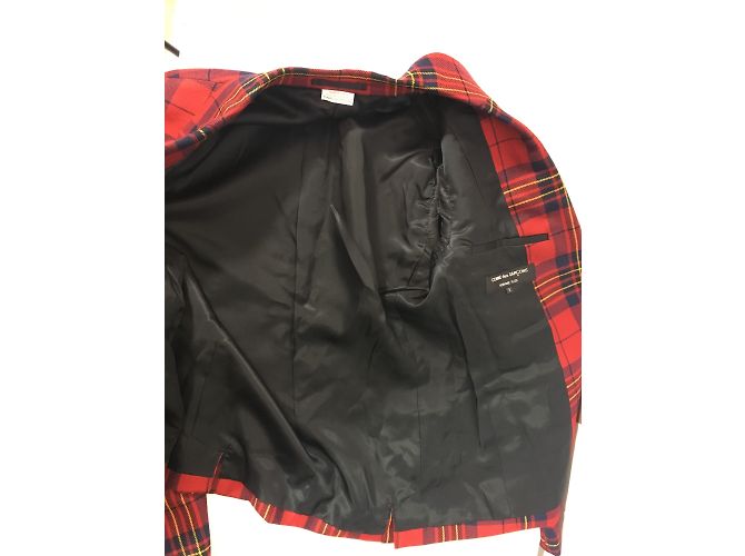 Comme Des Garcons Tartan Wool Blazer Men S Multiple colors - view 9