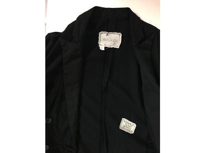 Giacca Greg Lauren Patchwork DB Tux Nera in Lino Nero - vista 10