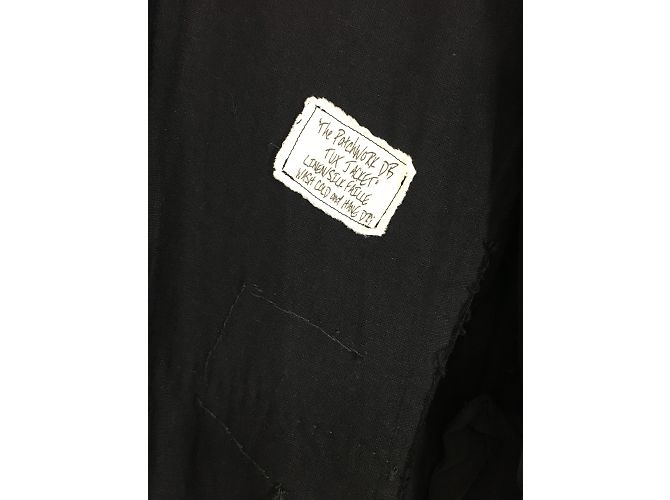 Giacca Greg Lauren Patchwork DB Tux Nera in Lino Nero - vista 8