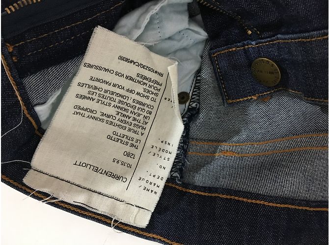 Vaqueros Skinny Current Elliott Stiletto Azules - vista 8