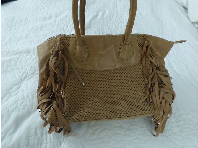 Borsa One step Meryl Crystal in Pelle Intrecciata Beige - vista 10