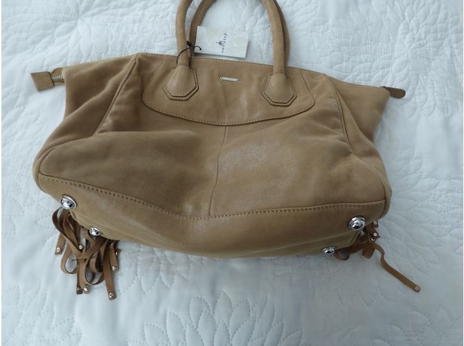 Borsa One step Meryl Crystal in Pelle Intrecciata Beige - vista 11