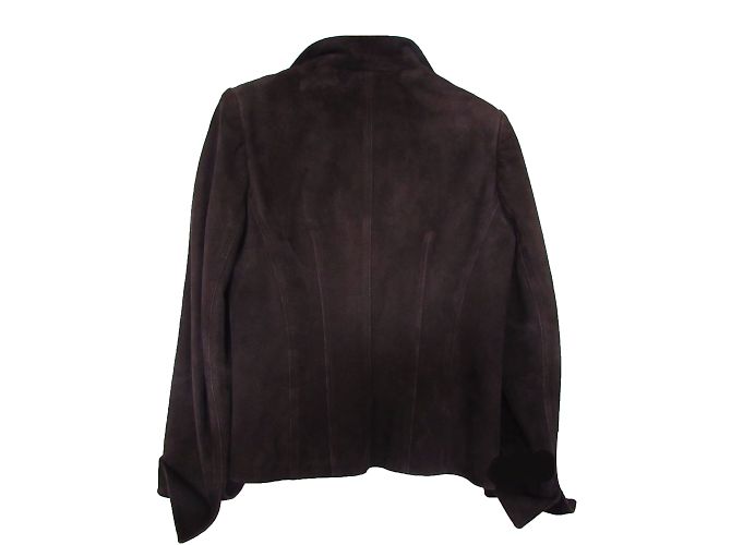 Chaqueta Apostrophe de terciopelo de cabra marrón Castaño - vista 2