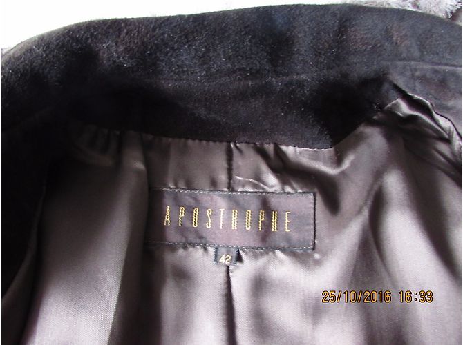 Chaqueta Apostrophe de terciopelo de cabra marrón Castaño - vista 4