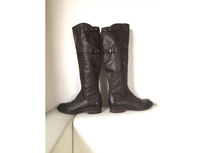 Alberto Fermani kniehohe Stiefel Braun - Ansicht 3