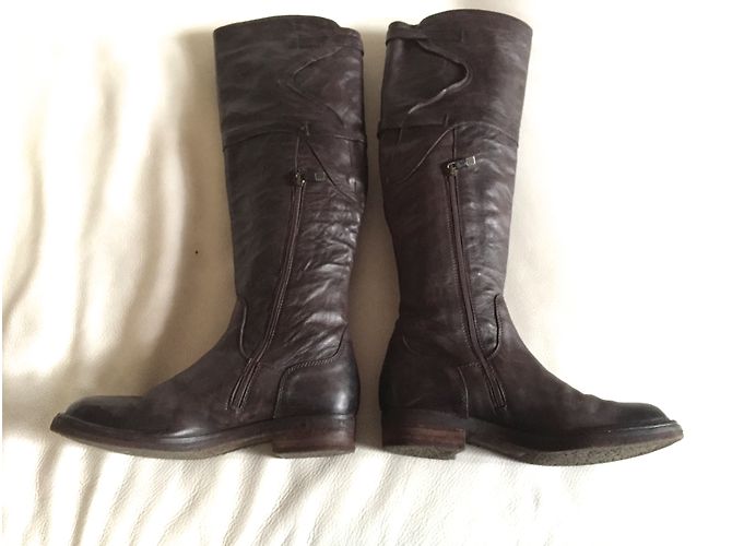 Alberto Fermani kniehohe Stiefel Braun - Ansicht 4