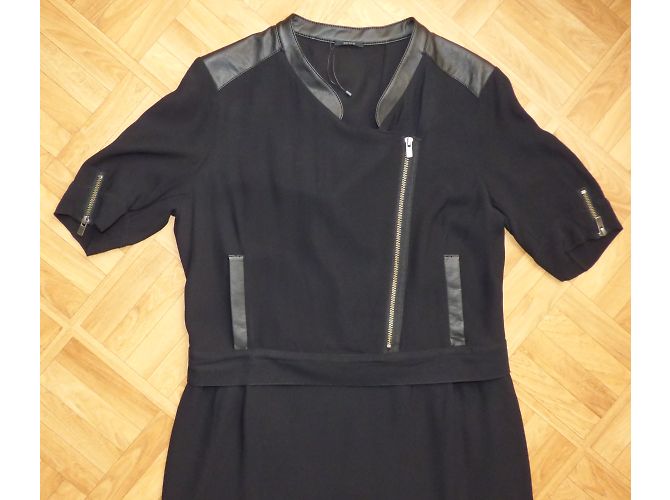 Ikks Schwarzes Viskose Kleid Größe 42 - Ansicht 10