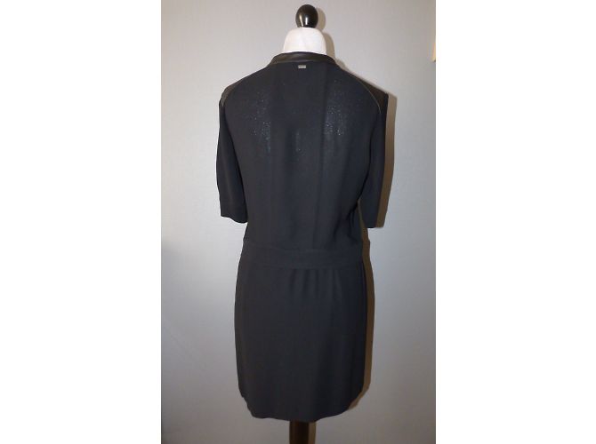 Ikks Schwarzes Viskose Kleid Größe 42 - Ansicht 6