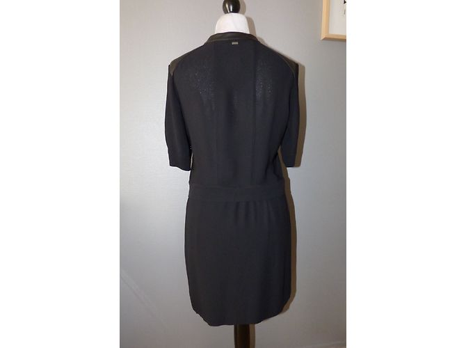 Ikks Schwarzes Viskose Kleid Größe 42 - Ansicht 7