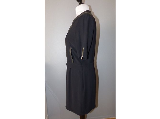 Ikks Schwarzes Viskose Kleid Größe 42 - Ansicht 8