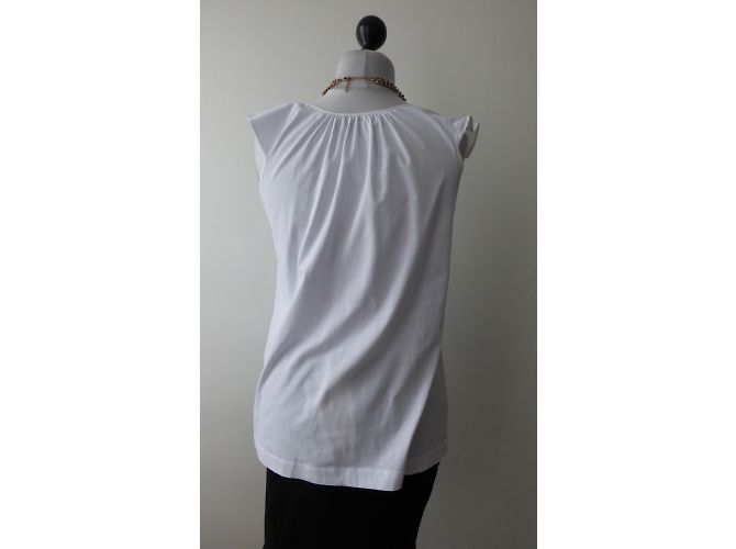 Camiseta sin mangas blanca de algodón bordada Sonia Rykiel M Blanco - vista 10