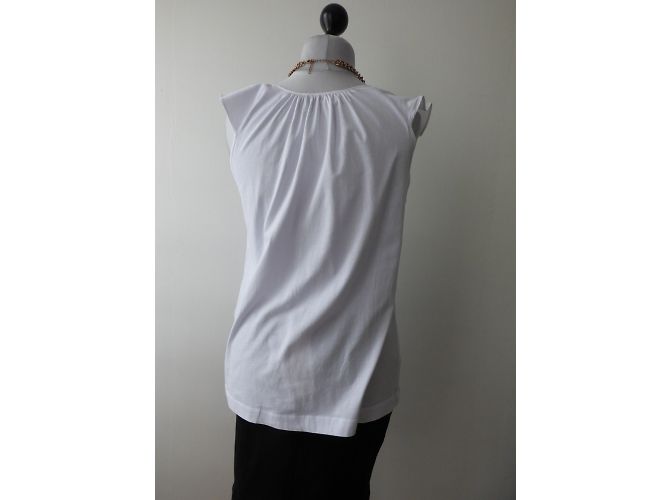 Camiseta sin mangas blanca de algodón bordada Sonia Rykiel M Blanco - vista 11