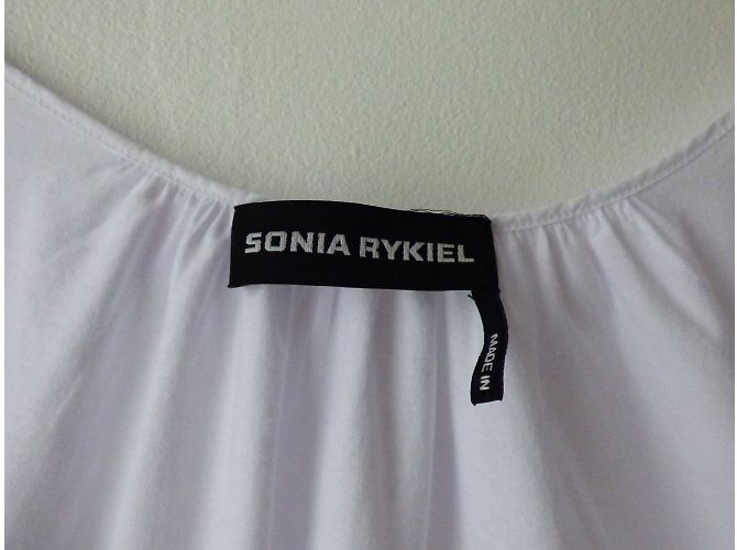 Camiseta sin mangas blanca de algodón bordada Sonia Rykiel M Blanco - vista 3