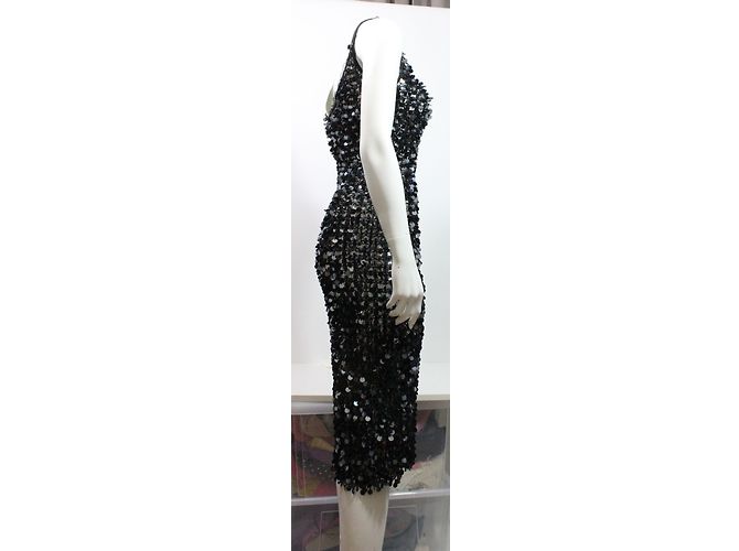 Dolce & Gabbana Strickkleid Schwarz mit Perlen und Pailletten - Ansicht 4