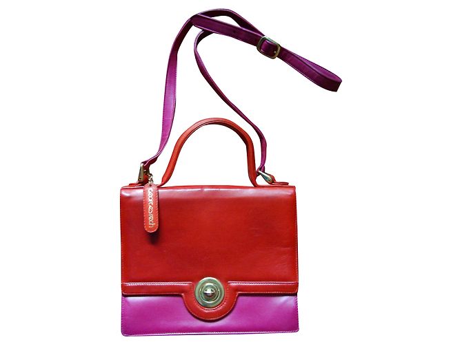 Borsa a mano Georges Rech in pelle rosso e rosa Multicolore - vista 2