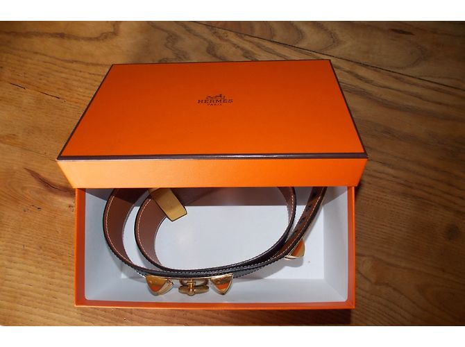 Hermès Collier de Chien Gürtel Leder Schwarz - Ansicht 8