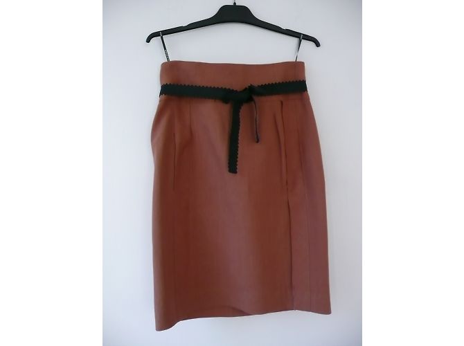 Sonia Rykiel Leinenrock Braun Camel - Ansicht 3
